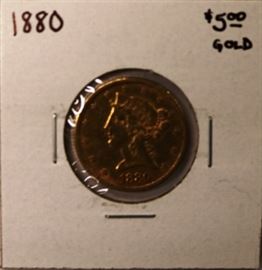1880 $5 Gold Liberty