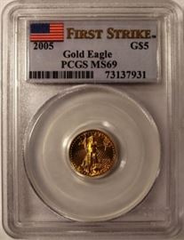 2005 Gold Eagle G$5 PCGS MS69