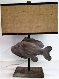 Guildmaster wooden fish lamp
