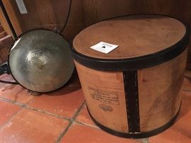 vintage cheese crate, industrial GE Holophane street light