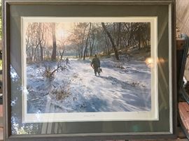 John P. Cowan signed and numberd print in frame