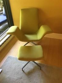 Vintage HBF Chair and Ottoman