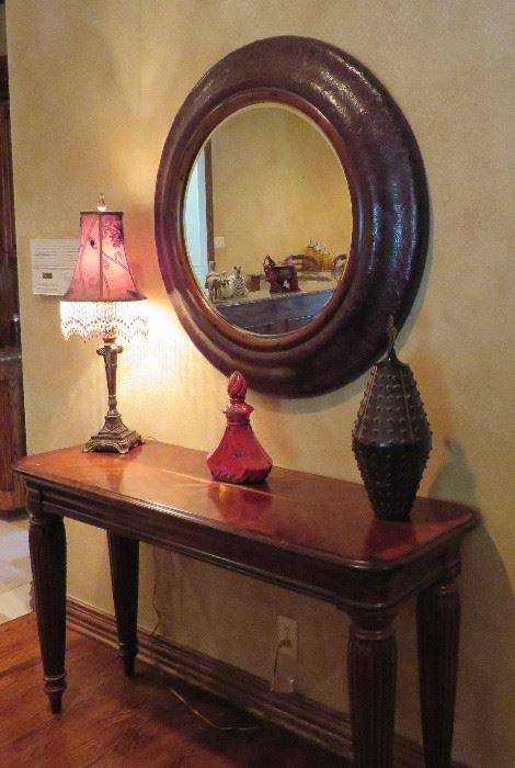 Sorry, the family decided to keep this mirror.  Everything else in the photo is for sale.