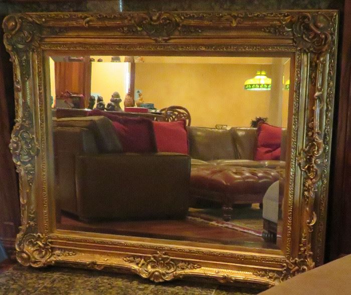 Large gilt framed mirror