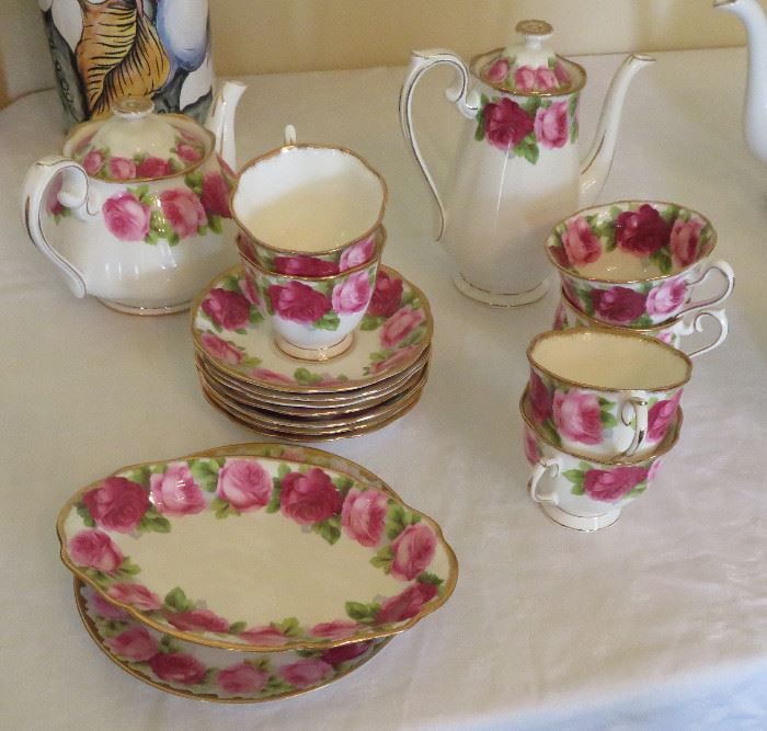 Royal Albert china - including teapot and coffee/chocolate pot