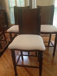 Set of 3 Solid Wood Bar-stools
