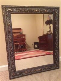 Mirror with ornate Bronze frame