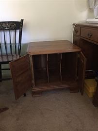 Small Mid Century Maple Cabinet Cupboard