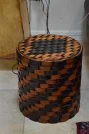 Lg Wooden Woven Storage Basket
