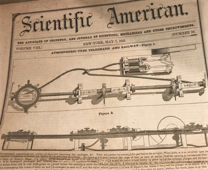 Large collection  of Scientific American newspapers dating from 1846-1856  many months  78 in all 
