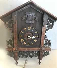 19th c American cookoo clock 
