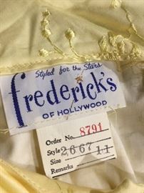 Label for Yellow Wiggle Dress 1950s