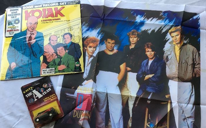 Never Used/ Deadstoc in multiple quantities including Kojack records, Duran Duran items, A team Van