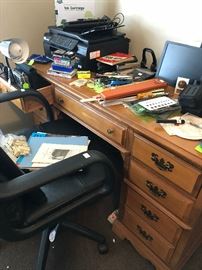 Maple Vintage Office Desk, Office Supplies 