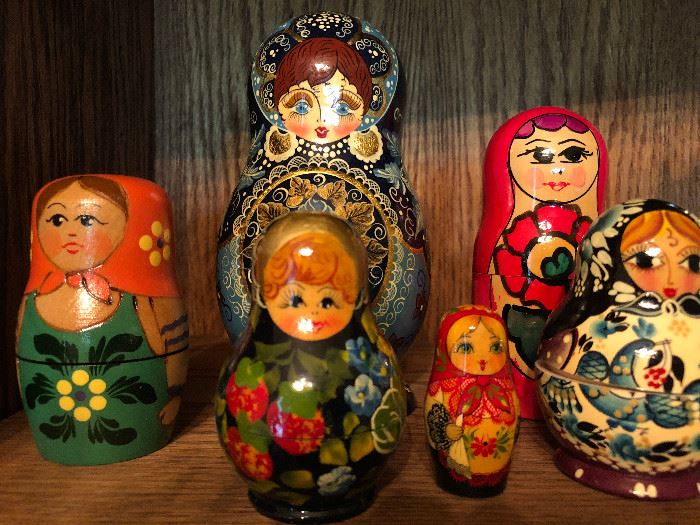Russian Nesting Dolls, Vintage to Modern 