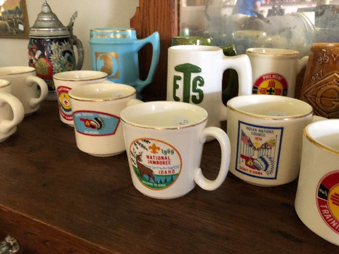 Collection of Vintage Boy Scouting Coffee Mugs