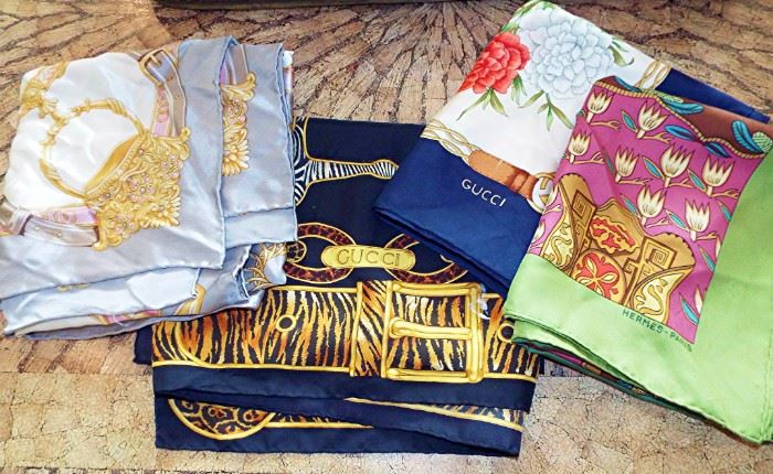 HERMES AND GUCCI SCARVES