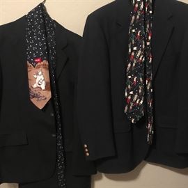 Good 3 pc Suit w/vest stripe/other jackets, pants & shirts