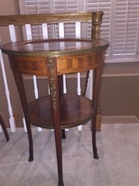 Antique marble topped French occasional table