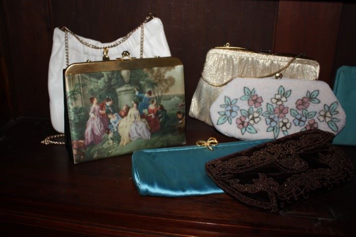 Part of a collection of antique purses