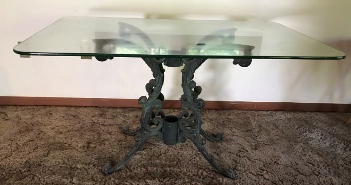 Glass Top & Wrought Iron Table