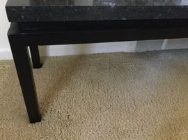 Leg & base closeup of marble table/bench