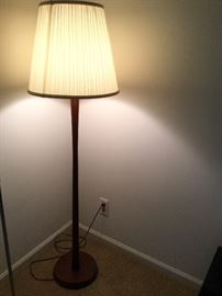 Mid Century wood floor lamp 56" tall