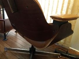 Wood back on chair