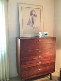 Matching 44" tall chest w/6 drawers