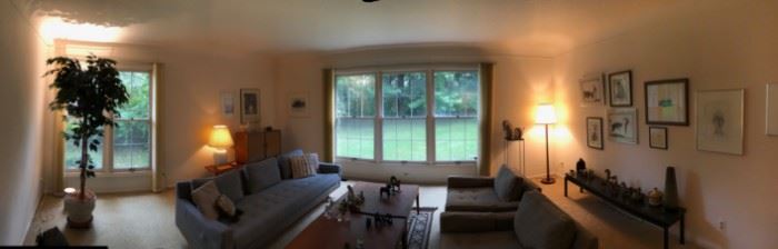 Living room filled with mid century pieces