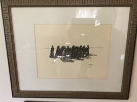 Framed artwork thru the home