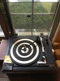 BSA McDonald turntable w/lucite dust cover