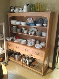 Weiman 3 drawer, 2 upper shelves, 1 bottom shelf cabinet. 64”long. 70” high   20” deep