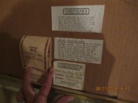 back of acrylic framed indian art