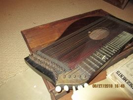 German Zither with original case and music sheets