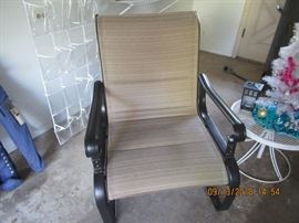 One of many outdoor patio / fire pit, comfortable chairs