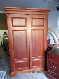 Hooker computer desk/armoire with matching file cabinet