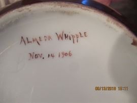 antique painted pitcher, 1906