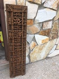 Hand carved antique wall art.