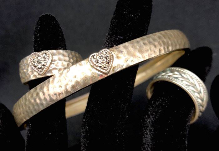 Sterling Bracelet and Rings (3) https://ctbids.com/#!/description/share/45955