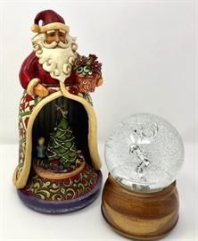 Jim Shore Santa and Nambe Reindeer Snowglobe https://ctbids.com/#!/description/share/46012