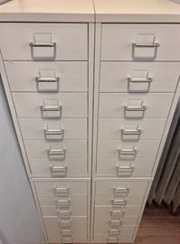 White Metal Ikea Cabinets with Drawers https://ctbids.com/#!/description/share/46037