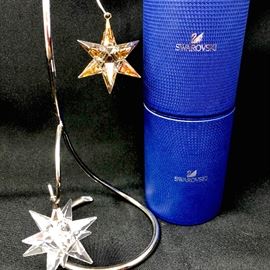 Swarovski Star Ornaments (2) with Holder https://ctbids.com/#!/description/share/45975