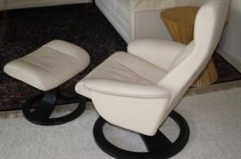 European recliner and foot stool.