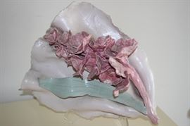 Ceramic decorative flowers.