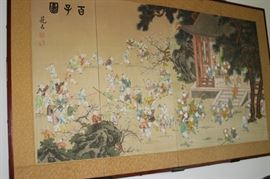 Large silk paneled piece.