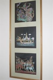 Embroidered silk themes.