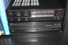 TA IA< tuner and amplifier, Yamaha multi CD changer.