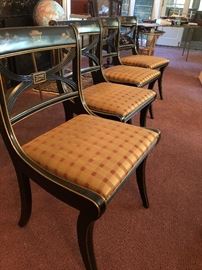 Simply Gorgeous, Hand Painted and signed by the artist, asian art chairs.  Each on is slightly different than the other. 