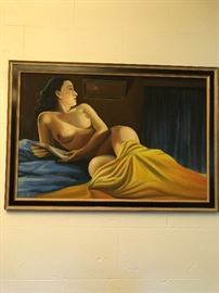 c. 1948, Signed, Oil on Canvas, NYC, NY. Professionally framed. 